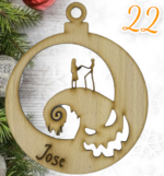 QUE TIERNO - BOLAS MADERA NAVIDAD PERSONALIZADO BOLA NOMBRE CANARIAS LAS PALMAS