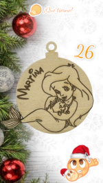 QUE TIERNO - BOLAS MADERA NAVIDAD PERSONALIZADO BOLA NOMBRE CANARIAS LAS PALMAS