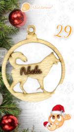 QUE TIERNO - BOLAS MADERA NAVIDAD PERSONALIZADO BOLA NOMBRE CANARIAS LAS PALMAS