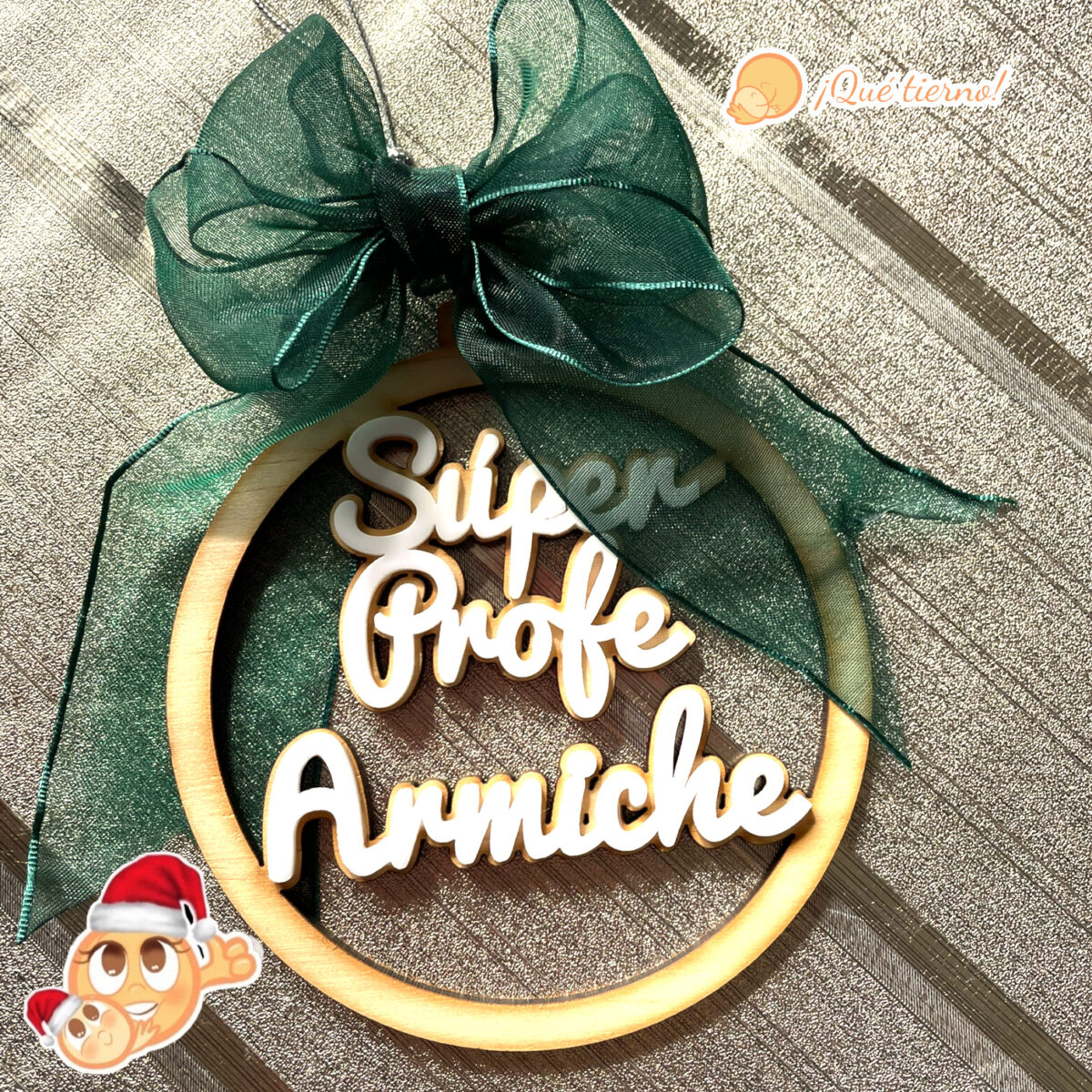 QUE TIERNO - BOLAS NAVIDAD SUPERPROFE SUPER PROFE MADERA LAS PALMAS CANARIAS