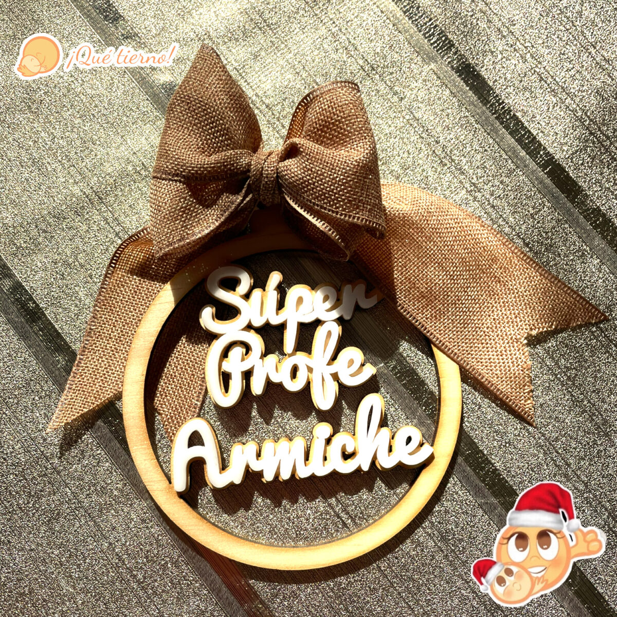 QUE TIERNO - BOLAS NAVIDAD SUPERPROFE SUPER PROFE MADERA LAS PALMAS CANARIAS