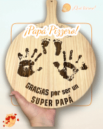 TABLA PARA PIZZA PERSONALIZADA PAPA - DIAL DEL PADRE QUE TIERNO CANARIAS LAS PALMAS MADERA