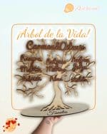 QUE TIERNO ARBOL DE LA FAMILIA PERSONALIZADO MADERA SOBREMESA LAS PALMAS CANARIAS