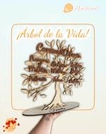 QUE TIERNO ARBOL DE LA FAMILIA PERSONALIZADO MADERA SOBREMESA LAS PALMAS CANARIAS
