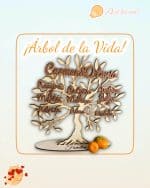 QUE TIERNO ARBOL DE LA FAMILIA PERSONALIZADO MADERA SOBREMESA LAS PALMAS CANARIAS