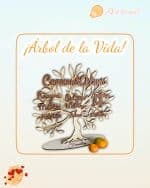 QUE TIERNO ARBOL DE LA FAMILIA PERSONALIZADO MADERA SOBREMESA LAS PALMAS CANARIAS