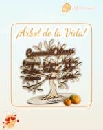 QUE TIERNO ARBOL DE LA FAMILIA PERSONALIZADO MADERA SOBREMESA LAS PALMAS CANARIAS