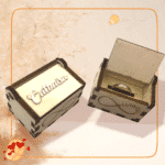 QUE TIERNO - LAS PALMAS CAJA ANILLOS BODA MADERA METACRILATO INFINITO