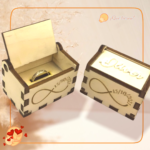 QUE TIERNO - LAS PALMAS CAJA ANILLOS BODA MADERA METACRILATO INFINITO