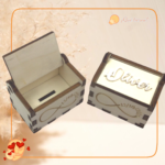 QUE TIERNO - LAS PALMAS CAJA ANILLOS BODA MADERA METACRILATO INFINITO