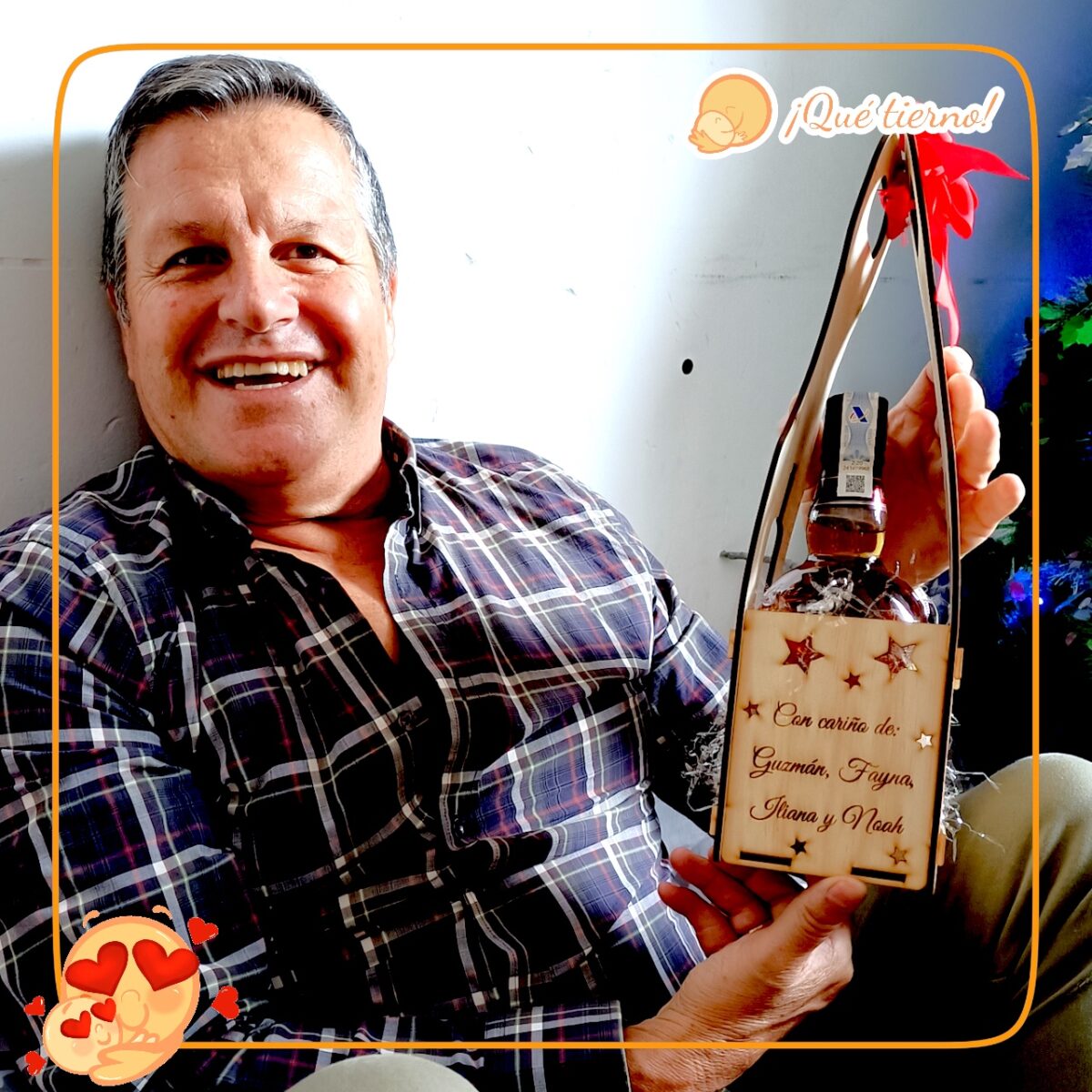 QUE TIERNO LAS PALMAS CANARIAS - BOTELLERO ABUELO PAPÁ MADERA VINO PERSONALIZADO