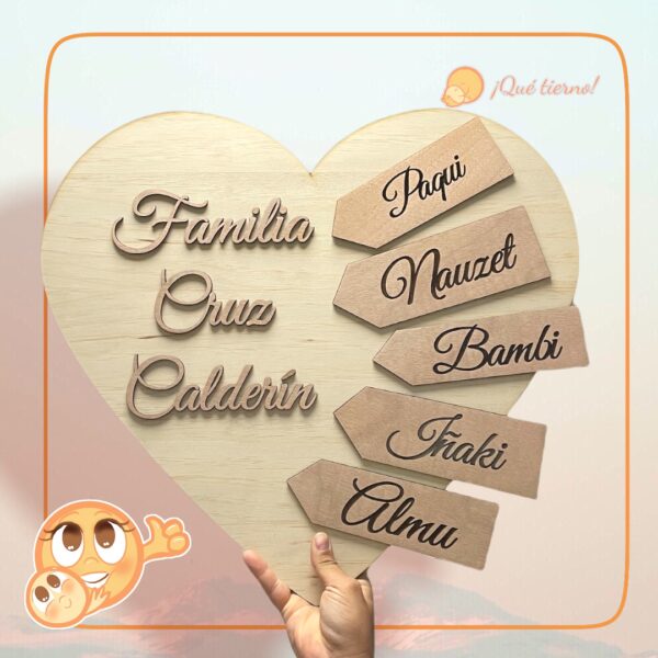 QUE TIERNO LAS PALMAS CANARIAS CORAZON FLECHADO AMOR FAMILIA