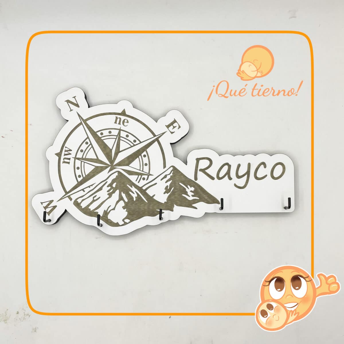 QUE TIERNO LAS PALMAS CANARIAS PERSONALIZADO COLGADOR DE LLAVES MADERA (1)