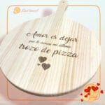 QUE TIERNO LAS PALMAS CANARIAS TABLA PARA PIZZAS PERSONALIZADA MADERA