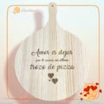 QUE TIERNO LAS PALMAS CANARIAS TABLA PARA PIZZAS PERSONALIZADA MADERA