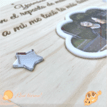 QUE TIERNO Placa recuerdo redonda madera Nombre personalizada regalo las palmas MADERA canarias