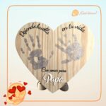 CORAZÓN PARA PAPA QUETIERNO CANARIAS LAS PALMAS PERSONALIZADO MADERA