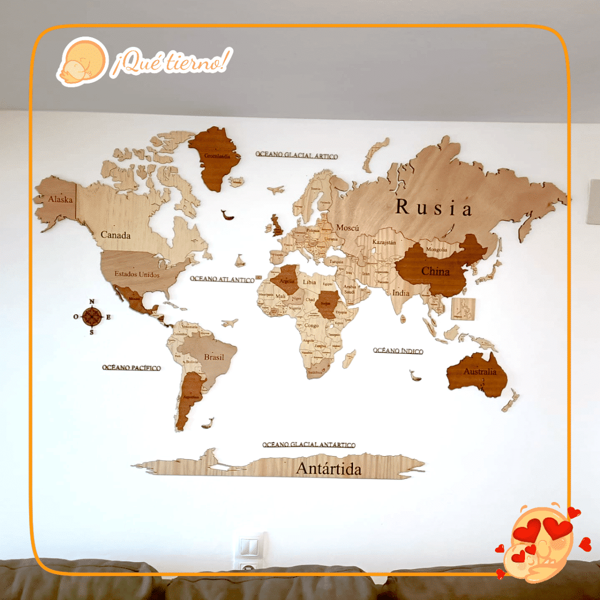 MAPA MUNDI ESPAÑOL QUE TIERNO MADERA LAS PALMAS CANARIAS ESPAÑA (8)