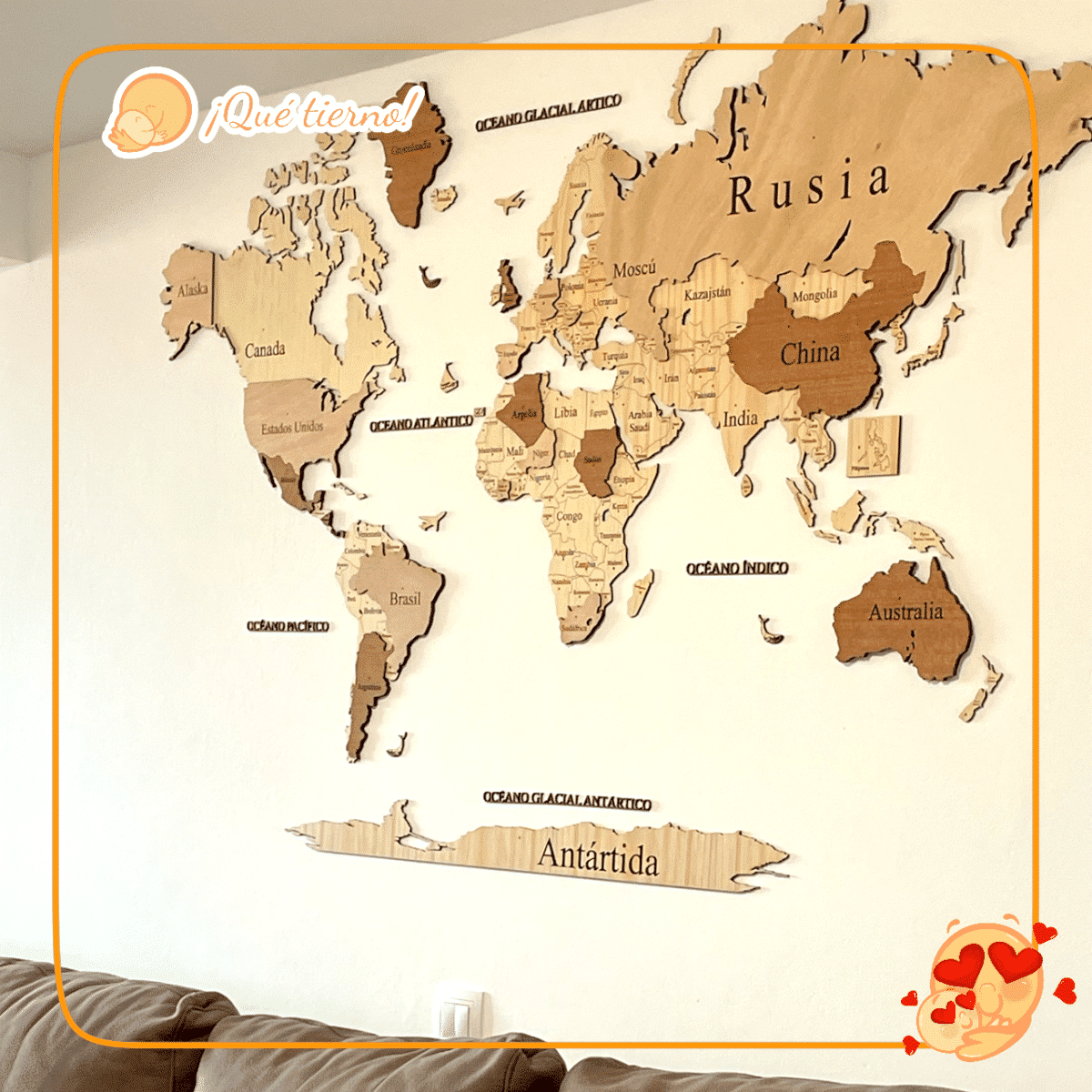 MAPA MUNDI ESPAÑOL QUE TIERNO MADERA LAS PALMAS CANARIAS ESPAÑA (8)