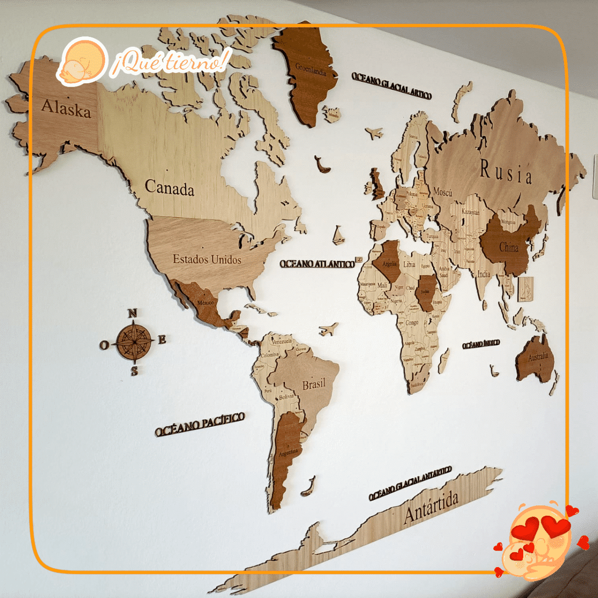MAPA MUNDI ESPAÑOL QUE TIERNO MADERA LAS PALMAS CANARIAS ESPAÑA (8)