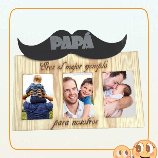 PORTARRETRATO BIGOTE PAPÁ FOTO QUE TIERNO CANARIAS LAS PALMAS