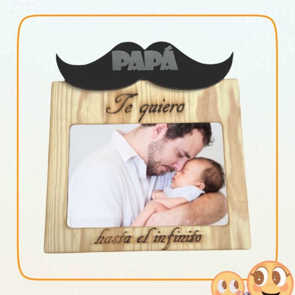PORTARRETRATO BIGOTE PAPÁ FOTO QUE TIERNO CANARIAS LAS PALMAS