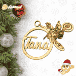 QUE TIERNO - BOLA moto MADERA NAVIDAD PERSONALIZADO BOLA NOMBRE CANARIAS LAS PALMAS (4)