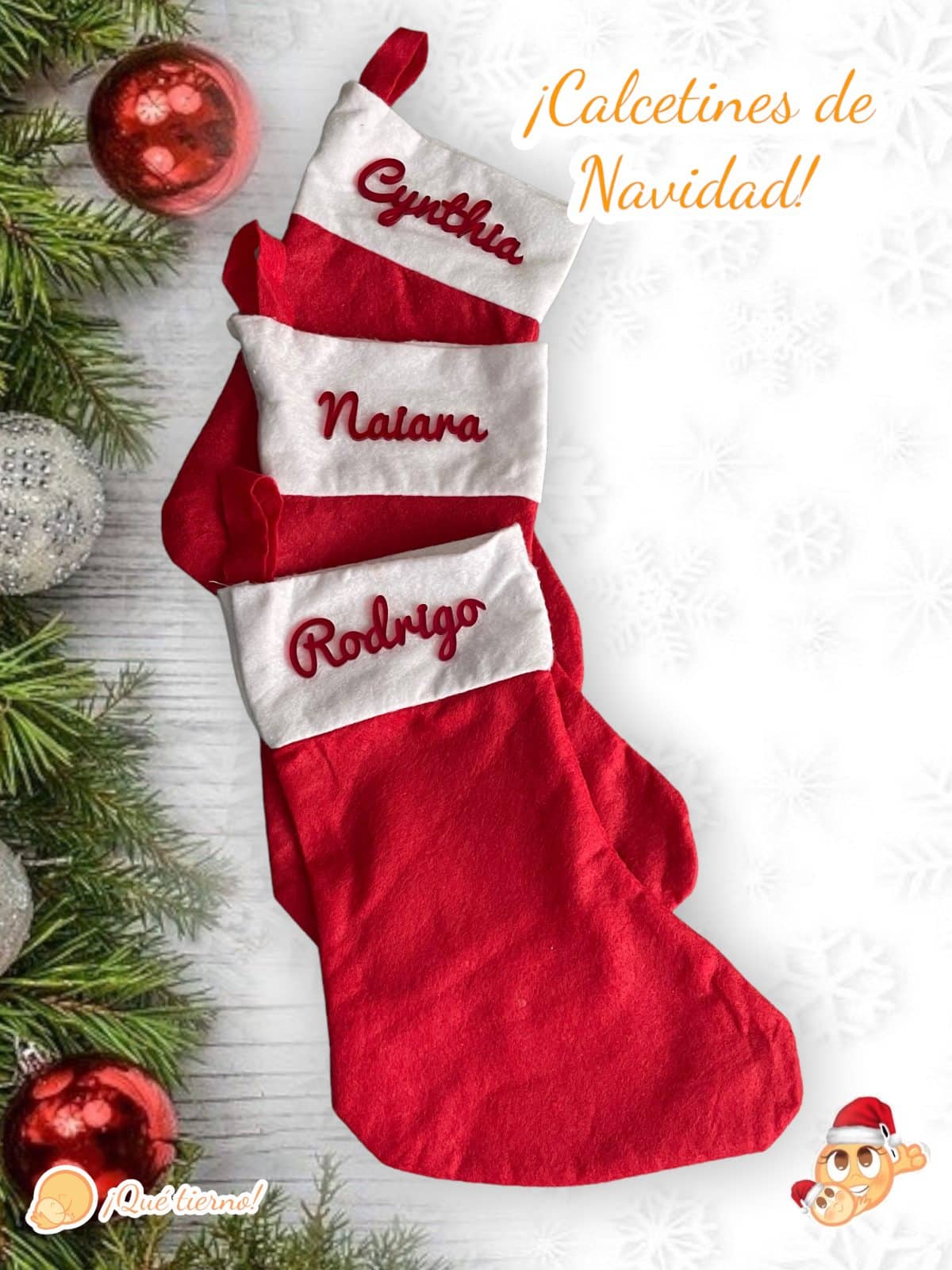 CALCETINES NAVIDAD ROJOS BOTAS NAVIDAD QUETIERNO LAS PALMAS CANARIAS PERSONALIZADO (3)