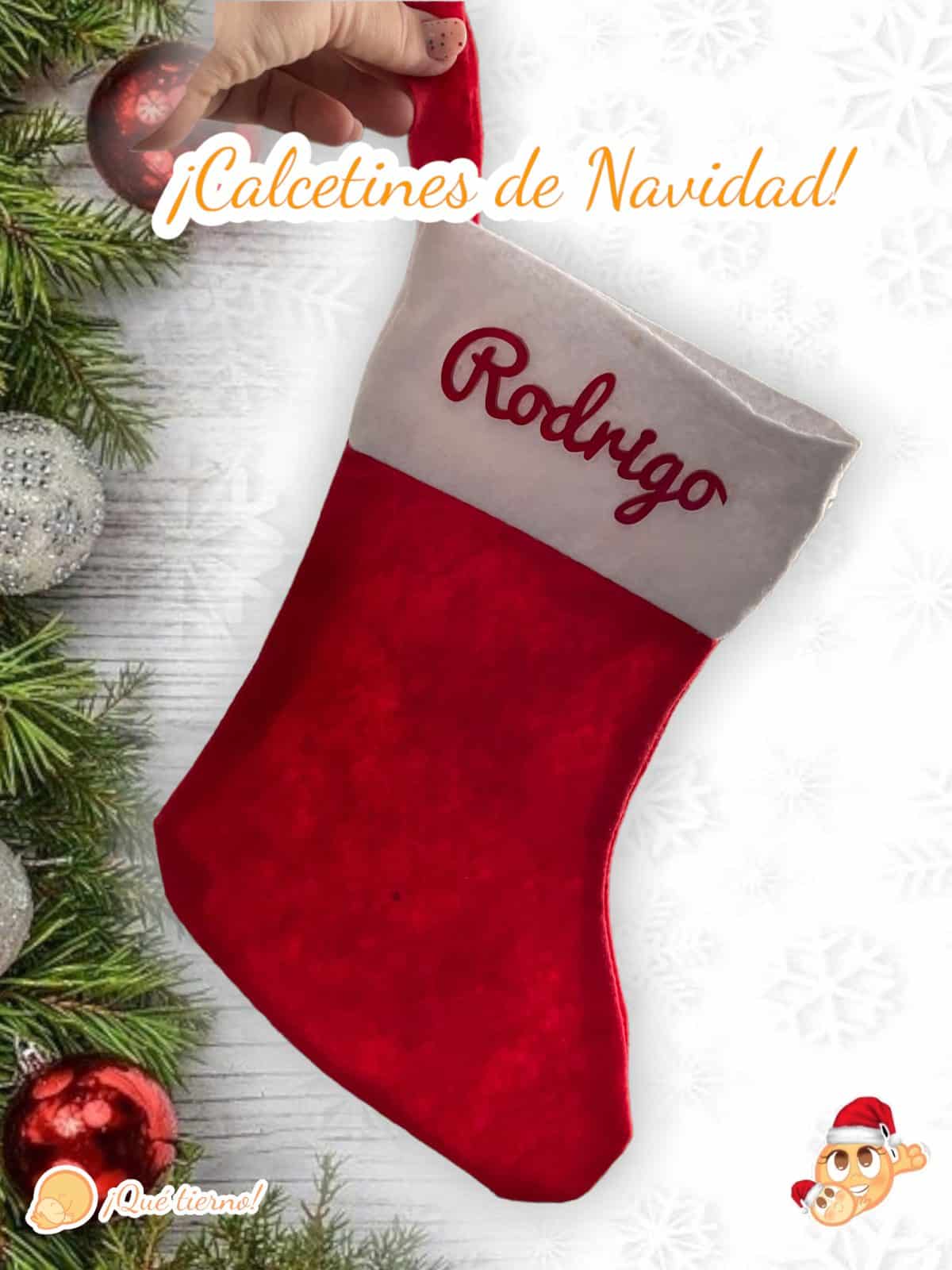CALCETINES NAVIDAD ROJOS BOTAS NAVIDAD QUETIERNO LAS PALMAS CANARIAS PERSONALIZADO (3)