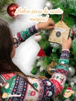 SOBRE MÁGICO PAPA NOEL REYES MAGOS QUE TIERNO CANARIAS PERSONALIZADO MADERA SANTA CLAUS
