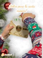 SOBRE MÁGICO PAPA NOEL REYES MAGOS QUE TIERNO CANARIAS PERSONALIZADO MADERA SANTA CLAUS