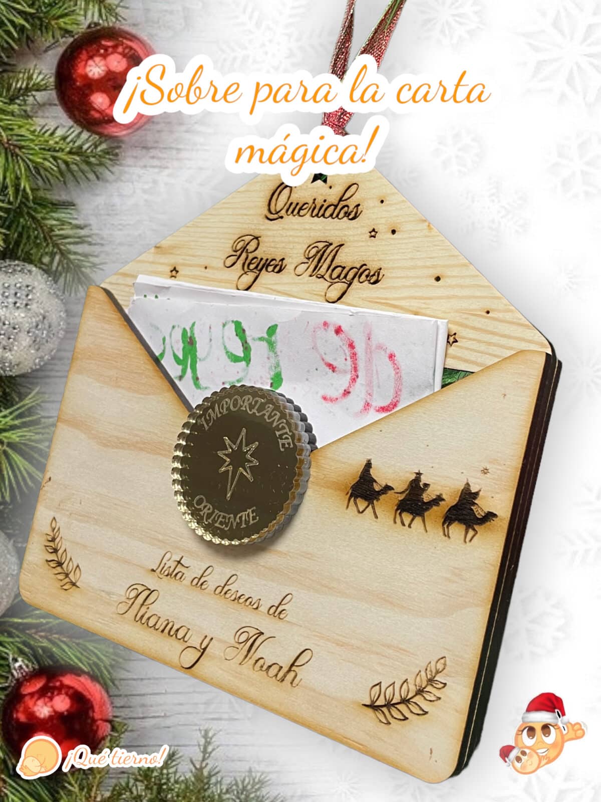 SOBRE MÁGICO PAPA NOEL REYES MAGOS QUE TIERNO CANARIAS PERSONALIZADO MADERA SANTA CLAUS (9) SOBRE MÁGICO PAPA NOEL REYES MAGOS QUE TIERNO CANARIAS PERSONALIZADO MADERA SANTA CLAUS