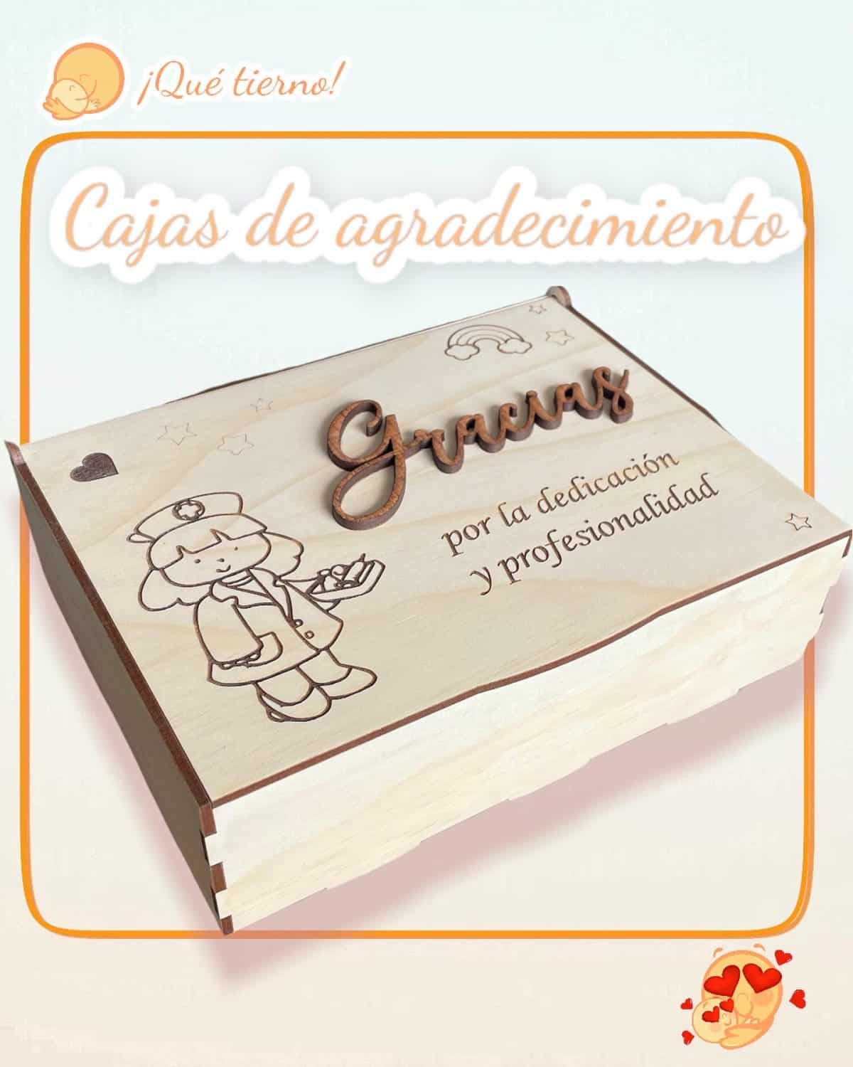 CAJA PARA REGALOS QUE TIERNO PERSONALIZADO MADERA LAS PALMAS CANARIAS