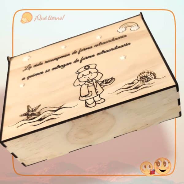 CAJA PARA REGALOS QUE TIERNO PERSONALIZADO MADERA LAS PALMAS CANARIAS