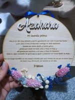 PLACA DE RECUERDO CIRCULAR DE MADERA PERSONALIZADA BODA QUETIERNO LAS PALMAS CANARIAS (1)