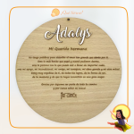 PLACA DE RECUERDO CIRCULAR DE MADERA PERSONALIZADA BODA QUETIERNO LAS PALMAS CANARIAS (1)