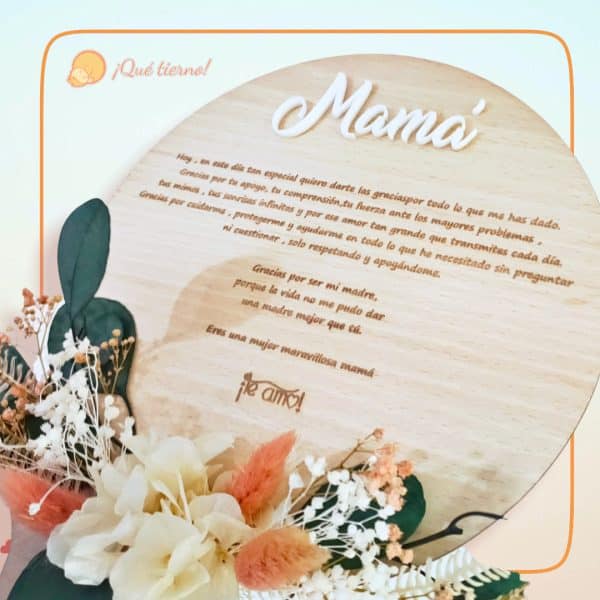 PLACA DE RECUERDO CIRCULAR DE MADERA PERSONALIZADA BODA QUETIERNO LAS PALMAS CANARIAS (1)