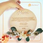 PLACA DE RECUERDO CIRCULAR DE MADERA PERSONALIZADA BODA QUETIERNO LAS PALMAS CANARIAS (1)