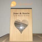 RITUAL DE ARENA MADERA MACIZA PINO QUE TIERNO CANARIAS LAS PALMAS PERSONALIZADO