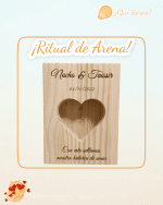 RITUAL DE ARENA MADERA MACIZA PINO QUE TIERNO CANARIAS LAS PALMAS PERSONALIZADO