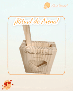RITUAL DE ARENA MADERA MACIZA PINO QUE TIERNO CANARIAS LAS PALMAS PERSONALIZADO