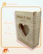 RITUAL DE ARENA MADERA MACIZA PINO QUE TIERNO CANARIAS LAS PALMAS PERSONALIZADO
