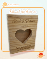 RITUAL DE ARENA MADERA MACIZA PINO QUE TIERNO CANARIAS LAS PALMAS PERSONALIZADO