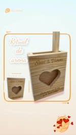 RITUAL DE ARENA MADERA MACIZA PINO QUE TIERNO CANARIAS LAS PALMAS PERSONALIZADO