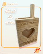 RITUAL DE ARENA MADERA MACIZA PINO QUE TIERNO CANARIAS LAS PALMAS PERSONALIZADO