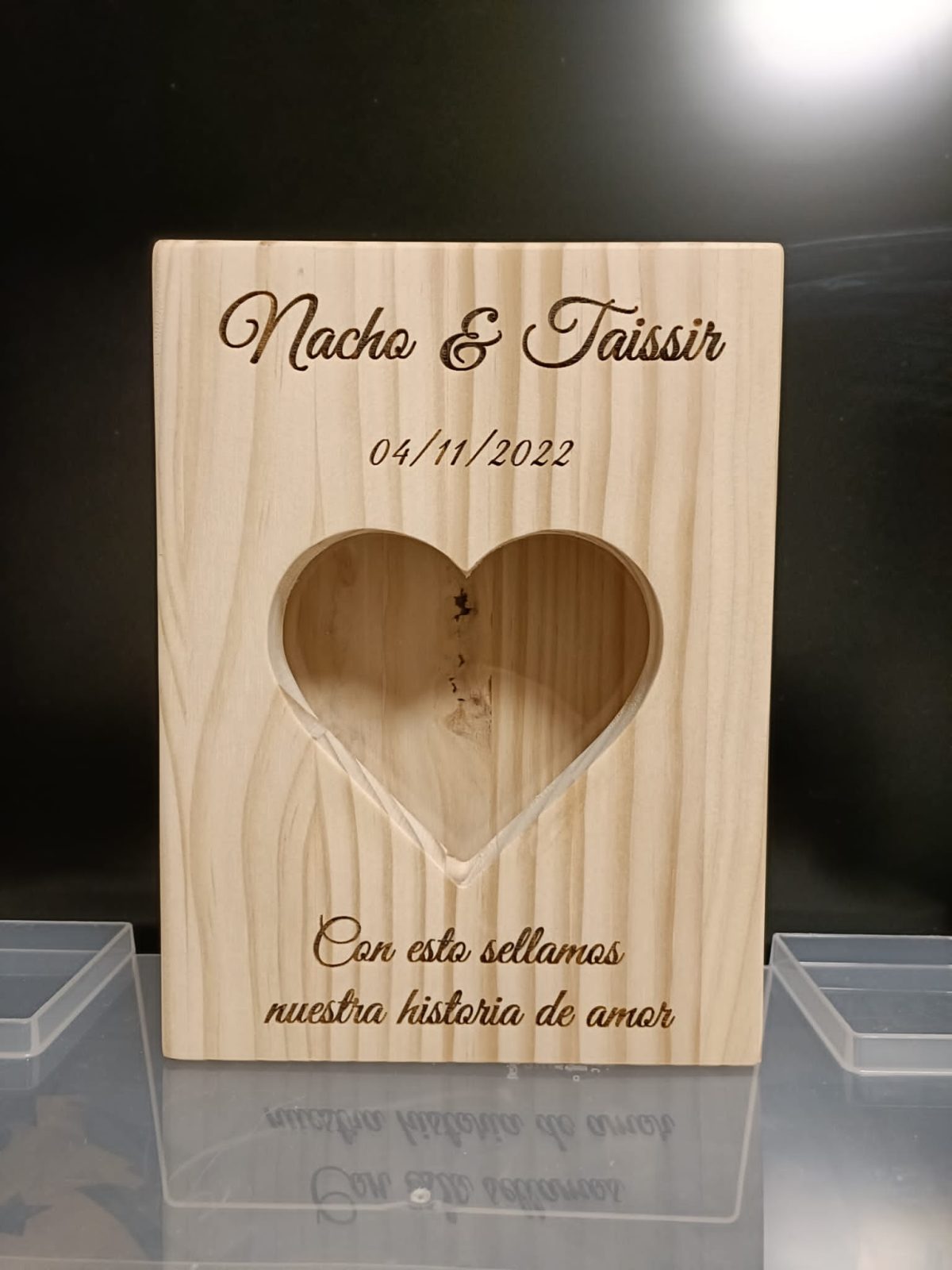 RITUAL DE ARENA MADERA MACIZA PINO QUE TIERNO CANARIAS LAS PALMAS PERSONALIZADO
