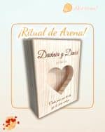 RITUAL DE ARENA MADERA MACIZA PINO QUE TIERNO CANARIAS LAS PALMAS PERSONALIZADO