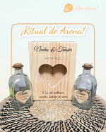 RITUAL DE ARENA MADERA MACIZA PINO QUE TIERNO CANARIAS LAS PALMAS PERSONALIZADO