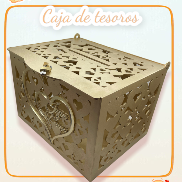HUCHA PARA SOBRES CAJA PARA EFECTIVO DINERO BODA BAUTIZO COMUNIÓN TESORO LAS PALMAS QUE TIERNO CANARIAS