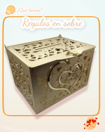 HUCHA PARA SOBRES CAJA PARA EFECTIVO DINERO BODA BAUTIZO COMUNIÓN TESORO LAS PALMAS QUE TIERNO CANARIAS